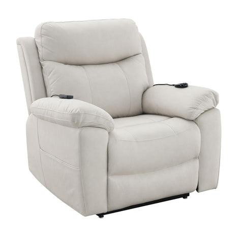 Chriki Power Recliner w/Lift  and Heating  and Massage Beige Polished Microfiber