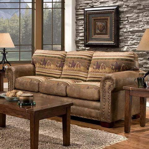 OS Home and Office Model 516WWWT-K Double Balcony Height Glider with Center Table in Weatherwood with a White Base Made in the USA