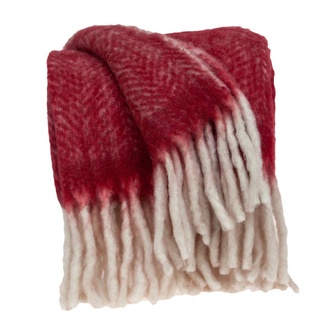 Parkland Collection Nagar Transitional Red 52" x 67" Woven Handloom Throw