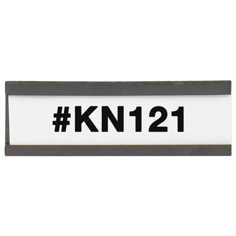 Aviditi 1 x 3 Inch Magnetic C-Channel Label Holder with Paper Inserts, for Labeling Metal Surfaces (25 Pack), Black