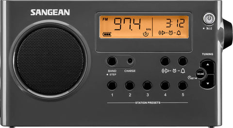 SANGEAN SG-106 AM/FM Compact Digital Tuning Portable Receiver (Black)