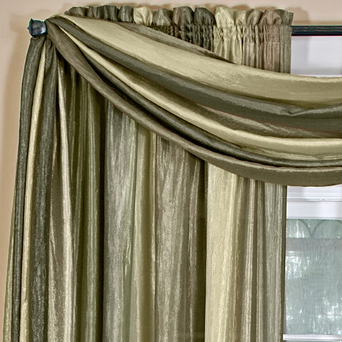 ACHIM Sheer Window Scarf Valance - 50 Inch Width x 144 Inch Length (Sage) - Light Filtering Polyester Curtain Scarf - Lightweight Drapes for Living Room, Bedroom & Dining Room Home Decor