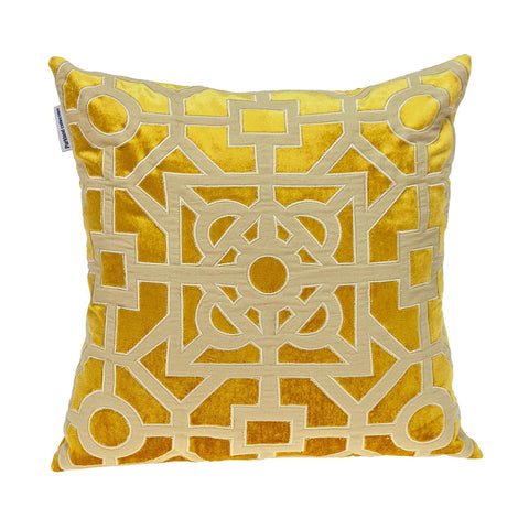 Parkland Collection Hazel Transitional Mustard Yellow 18" x 18" Throw Pillow