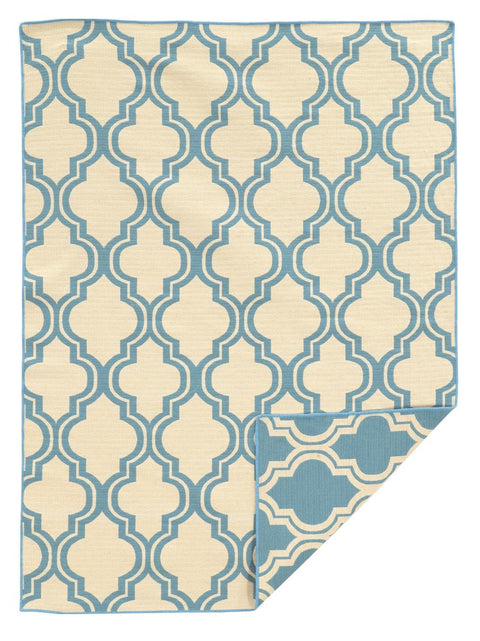 Linon Transitional Wool 5' X 8' Rectangle Area Rugs In Light Blue RUG-SA2358