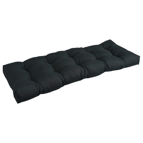 Blazing Needles Twill Tufted Bench Cushion, 51" x 19", Black 1 Count