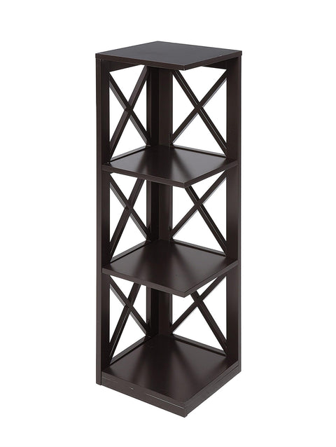 Convenience Concepts Oxford 3 Tier Corner Bookcase, Espresso