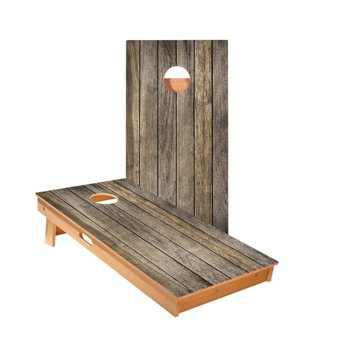 Skip's Garage Large Panel Wood Cornhole Boards - Includes (2) Boards (NO Bags) + (1) Carry Case, (2) Hole Lights & (2) Edge Lights