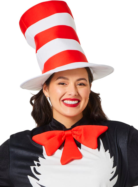InSpirit Designs Dr. Seuss Adult Cat in the Hat Top Hat | Officially Licensed | Adult Costume Accessories