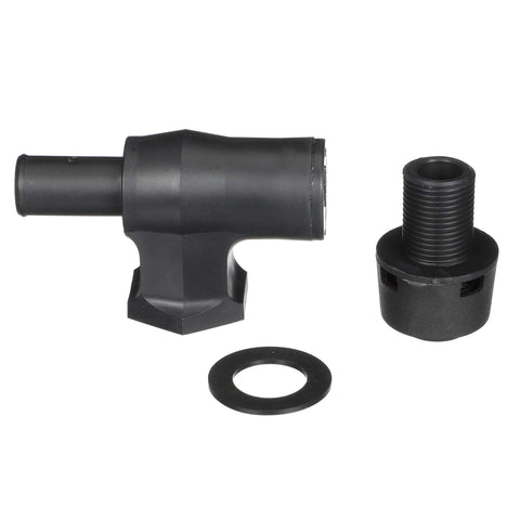 Attwood 1670-3 90-Degree P-Trap Fuel Tank Vent, Standard Mount, 5/8-Inch Interior Diameter Hose, Black with Black Vent Head