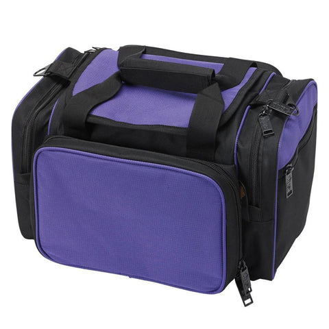 US PeaceKeeper Products P22204- Small Range Bag - Heavy Duty Water Resistant Fabric - Conveinent Carry - Gun Rug Insert - Purple/Black