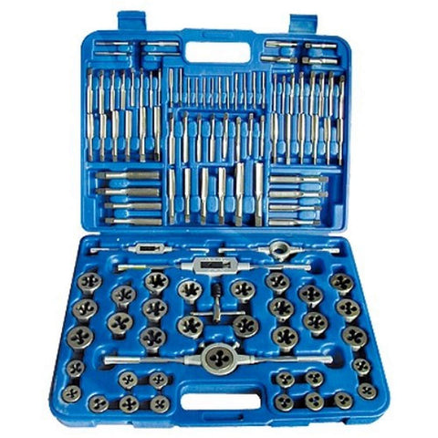 HHIP 1011-0111 110 Piece #4-3/4" and M6-18 Carbon Steel Tap and Die Set