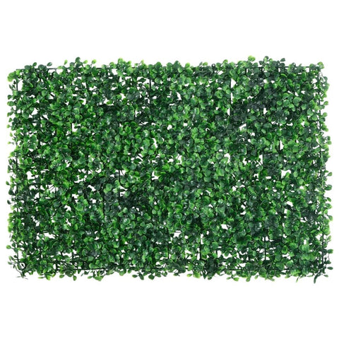 vidaXL Artificial Shrub Leaf Fence Set of 24 Panels | Green 15.7 x 23.6 in UV Resistant Opaque Textured Decoration for Outdoor Privacy Screen Expandable Garden Fencing Plant Trellis Synthetic Hedge