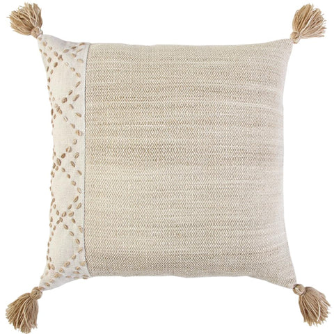 Rizzy Home Color Block 20" x 20" Poly Pet Pillow Cover Ivory/Blush