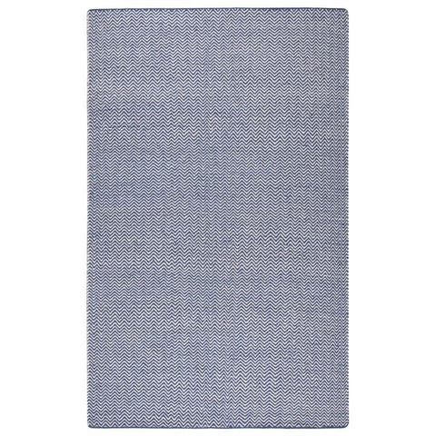 Rizzy Home | TW2922 | Twist Collection | Wool Area Rug | 5' x 8' | Blue/Off White Chevron