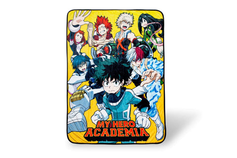 JUST FUNKY My Hero Academia Superheroes Lightweight Fleece Throw Blanket | 45 x 60 Inches