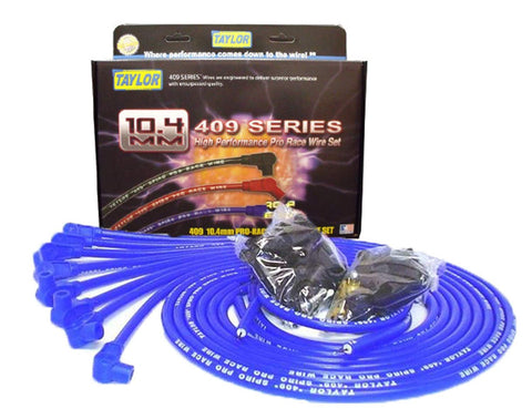Taylor Cable 79651 Blue 10.4mm Universal Fit 8-Cylinder Spiro Pro Race Spark Plug Wire Set