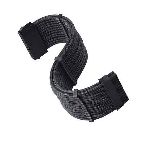 SilverStone Technology PP07E-MBB, 30cm Motherboard 24pin to 24pin Sleeved Extention Cable, Black, SST-PP07E-MBB