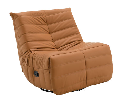 Talmon Glider Recliner w/Swivel Orange Synthetic Leather