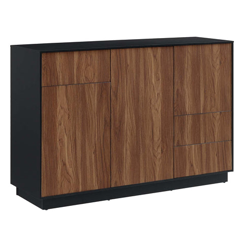 Modway EEI-6597-BLK-WAL Holden 47” Sideboard, Black Walnut