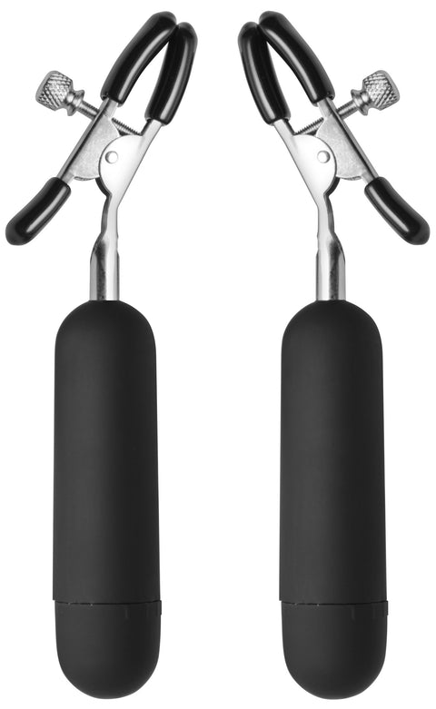 Dark Passion Vibrating Nipple Clamps