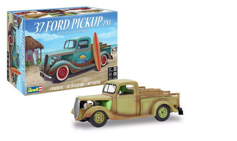 Revell 85-4516 1937 Ford Pickup Truck 2N1 w/Surf Board Model Car Kit 1:25 Scale 162-Piece Skill Level 4 Plastic Model Building Kit