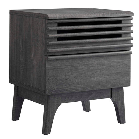 Modway Render Mid-Century Modern, Nightstand, Charcoal