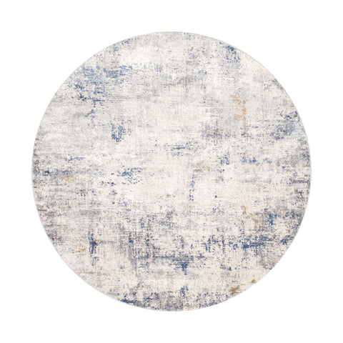 Pasargad Home Efes Design Turkish Area Rug, L. Grey and L. Blue Fabric Rugs for Living Room, Bedroom, Home Dining- 6' 0" X 6' 0"