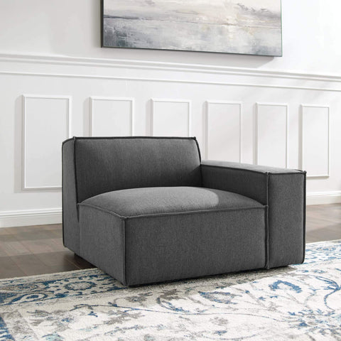 Modway EEI-3869-CHA Restore Left-Arm Sectional Sofa Chair, Charcoal