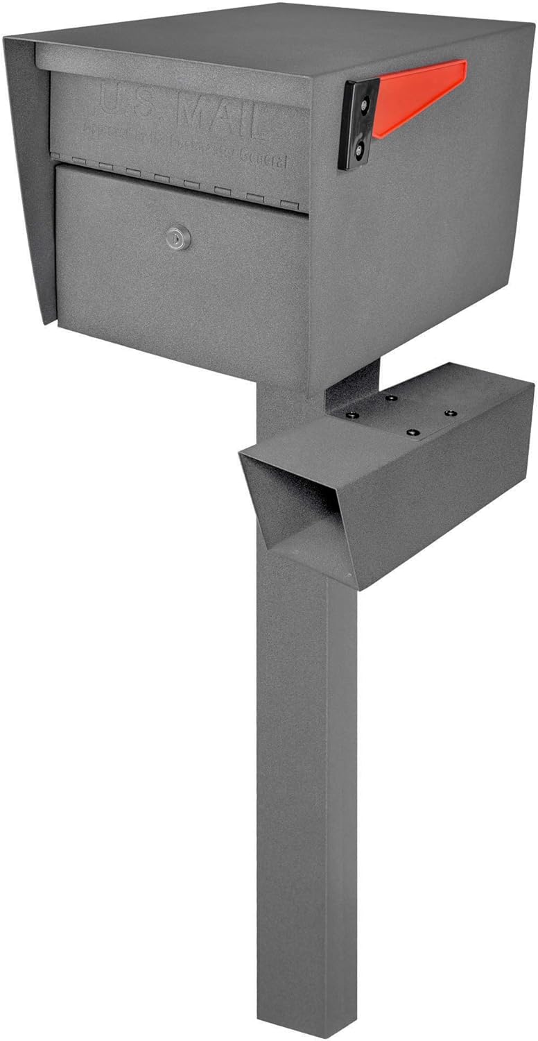 Mail Boss 7120, Granite In-Ground Mounting Post, 43 x 4 x 4 inches, for Use with Mailbox, Medium