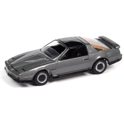 Johnny Lightning 1984 Pontiac Firebird Trans Am T/A Silver Sand Gray Metallic with Black Top Classic Gold Collection Series Limited Edition to 7418 Pieces Worldwide 1/64 Diecast Model Car