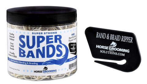 HEALTHY HAIRCARE PRODUCT BNDWH Super Bands, White, 1/4 lb