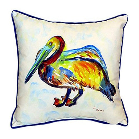 Betsy Drake Gertrude Pelican Indoor/Outdoor Pillow, 20" x 24"
