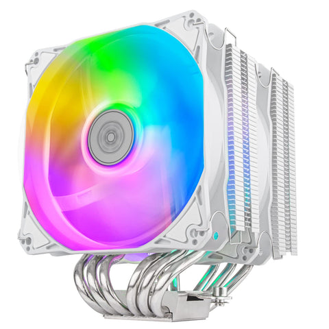 SilverStone Technology Hydrogon D120 ARGB White Dual Tower CPU Cooler for Intel LGA 2066/2011/1851/1700/1200/115x and AMD AM4, SST-HYD120W-ARGB