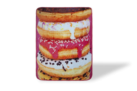 Donuts Fleece Throw Blanket | Large Soft Fleece Donut Blanket | Food Blanket Soft Blankets and Throws | Officially Licensed Donut Throw Blankets | Measures 60 x 45 Inches