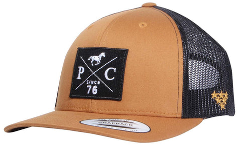 Professionals Choice Two Tone Patch Trucker Cap Carmel/Black