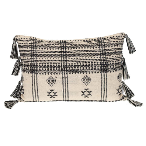 Parkland Collection Transitional Tribal Beige 14" x 20" Pillow