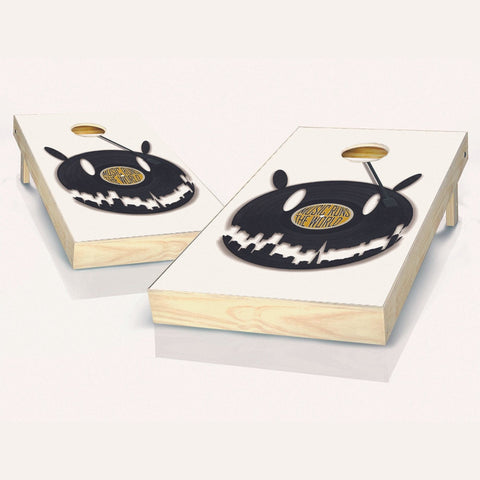 Skip's Garage Music World Cornhole Set - 2x4 Boards (Corn Filled Bags) - Include Case + Hole + Edge + Score