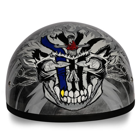 D.O.T. Daytona Skull Helmet- W/Thunder- XS
