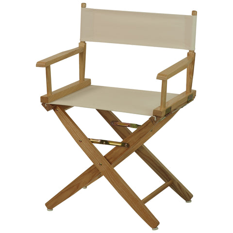 American Trails Extra-Wide Premium 18" Director's Chair Natural Frame with Natural Canvas