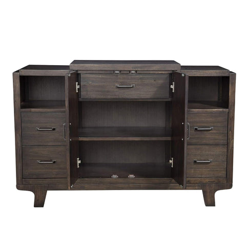 Oakestry Brown Wood Sideboard Buffet Cabinet with Storage Modern Farmhouse Dining Room Console with Drawers and Doors Rustic Accent Furniture Organizer for Kitchen Living Room or Entryway Décor