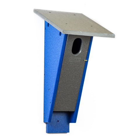 Outdoor Leisure Products Peterson Plastic Blue Bird House in Multi-Color