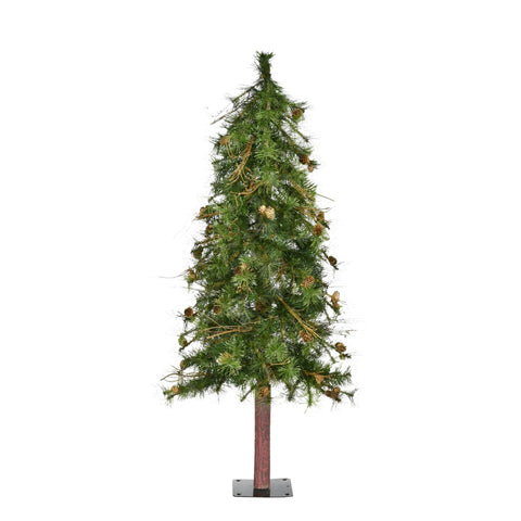 Vickerman 5' Mixed Country Alpine Artificial Christmas Tree, Unlit - Faux Christmas Tree - Seasonal Indoor Home Decor