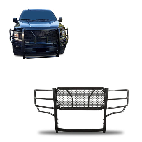 Black Horse RUGGED Heavy Duty Grille Brush Bumper Guard Modular Black Compatible with 2015-2020 Ford F-150-RU-FOF115-B