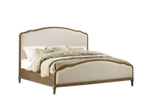 Wallace & Bay Haynes Upholstered Bed, King, Gray & Linen