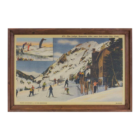 Melrose International Vintage Ski Lodge Wall Art 23.5" L