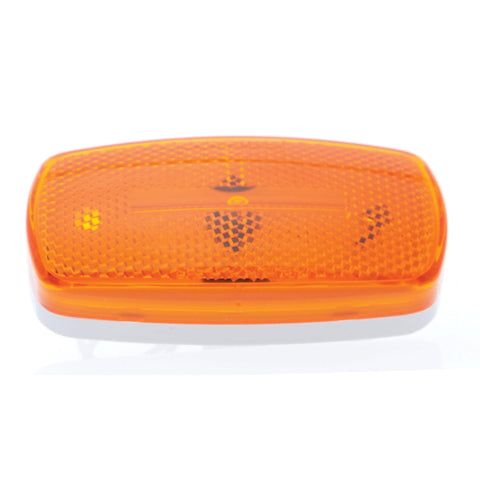 Optronics MC32AS Surface Mount Marker/Clearance Light - 4" x 2" x 1.125", Amber Lens with White Base