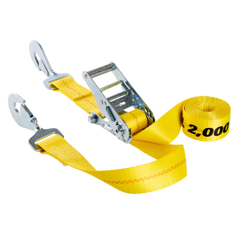 HAMPTON PROD Keeper Keeper – 2” x 10' Auto Ratchet Tie-Down with Snap Hooks - 2,000 lbs. Working Load Limit and 6,000 lbs. Break Strength