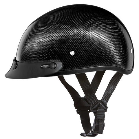 Daytona Helmets Half Skull Cap Motorcycle Helmet DOT Approved [Carbon Fiber] - Sleek Design, Lightweight & Durable, Comfortable Fit, Premium Quality, Meets Safety Standards for a Secure Ride