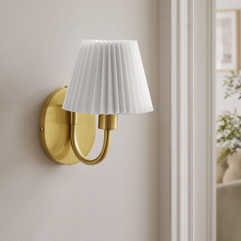 Modway Wave Modern 1-Light Wall Sconce in Brass