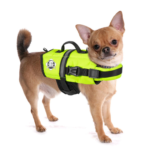 Paws Aboard Doggy Life Jacket XXS-Safety Neon Yellow